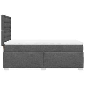 Box spring postel s matrací tmavě šedá 100 x 200 cm textil - obrázek 9