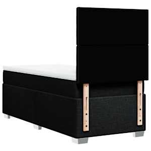 Box spring postel s matrací černá 100 x 200 cm textil - obrázek 10