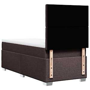 Box spring postel s matrací tmavě hnědá 100 x 200 cm textil - obrázek 10