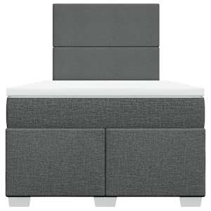 Box spring postel s matrací tmavě šedá 120x190 cm textil - obrázek 4