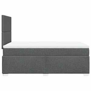 Box spring postel s matrací tmavě šedá 120x190 cm textil - obrázek 9