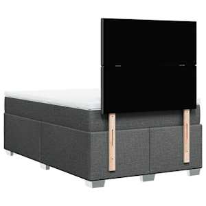 Box spring postel s matrací tmavě šedá 120x190 cm textil - obrázek 10