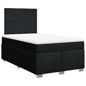 Box spring postel s matrací černá 120x190 cm textil - obrázek 2