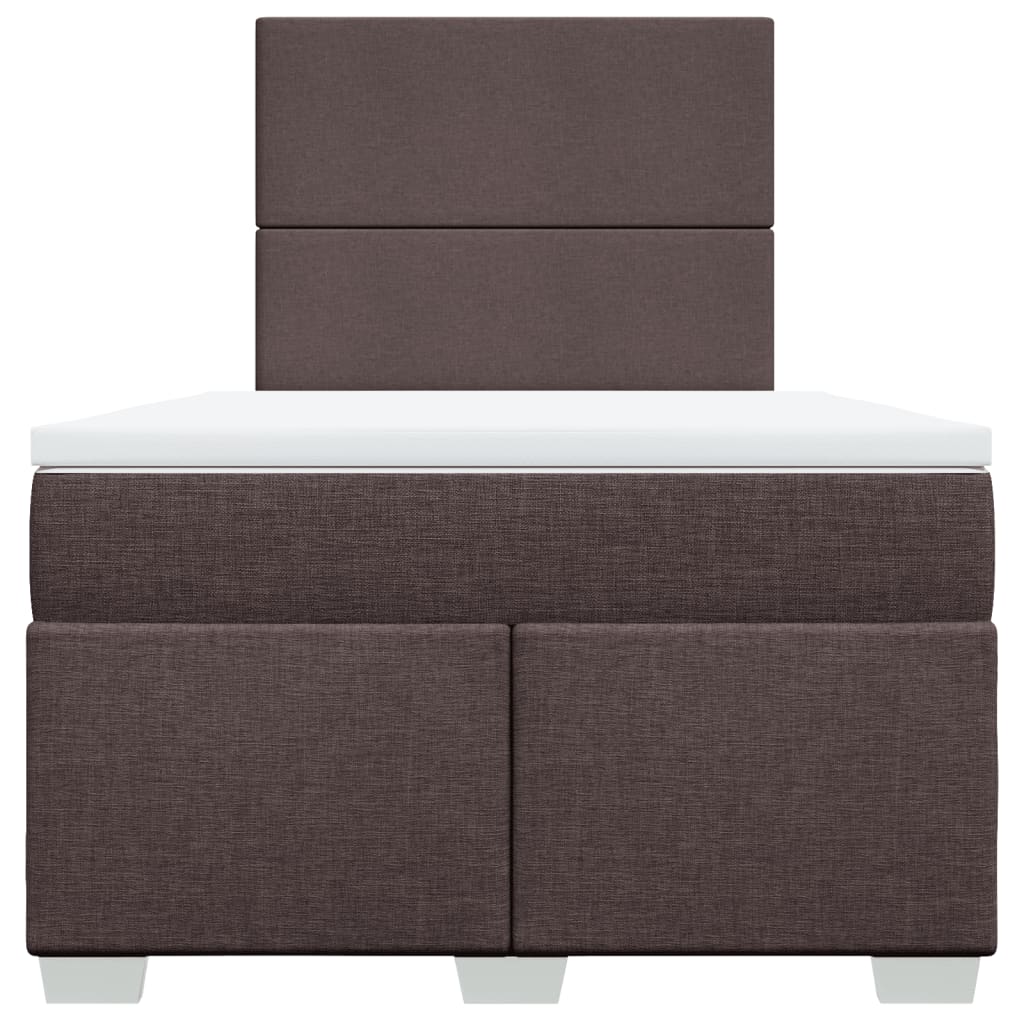 vidaXL Boxspring met matras stof donkerbruin 120x190 cm bruin, foto 4