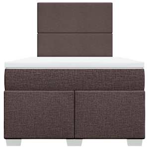 Box spring postel s matrací tmavě hnědá 120x190 cm textil - obrázek 4