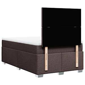 Box spring postel s matrací tmavě hnědá 120x190 cm textil - obrázek 10