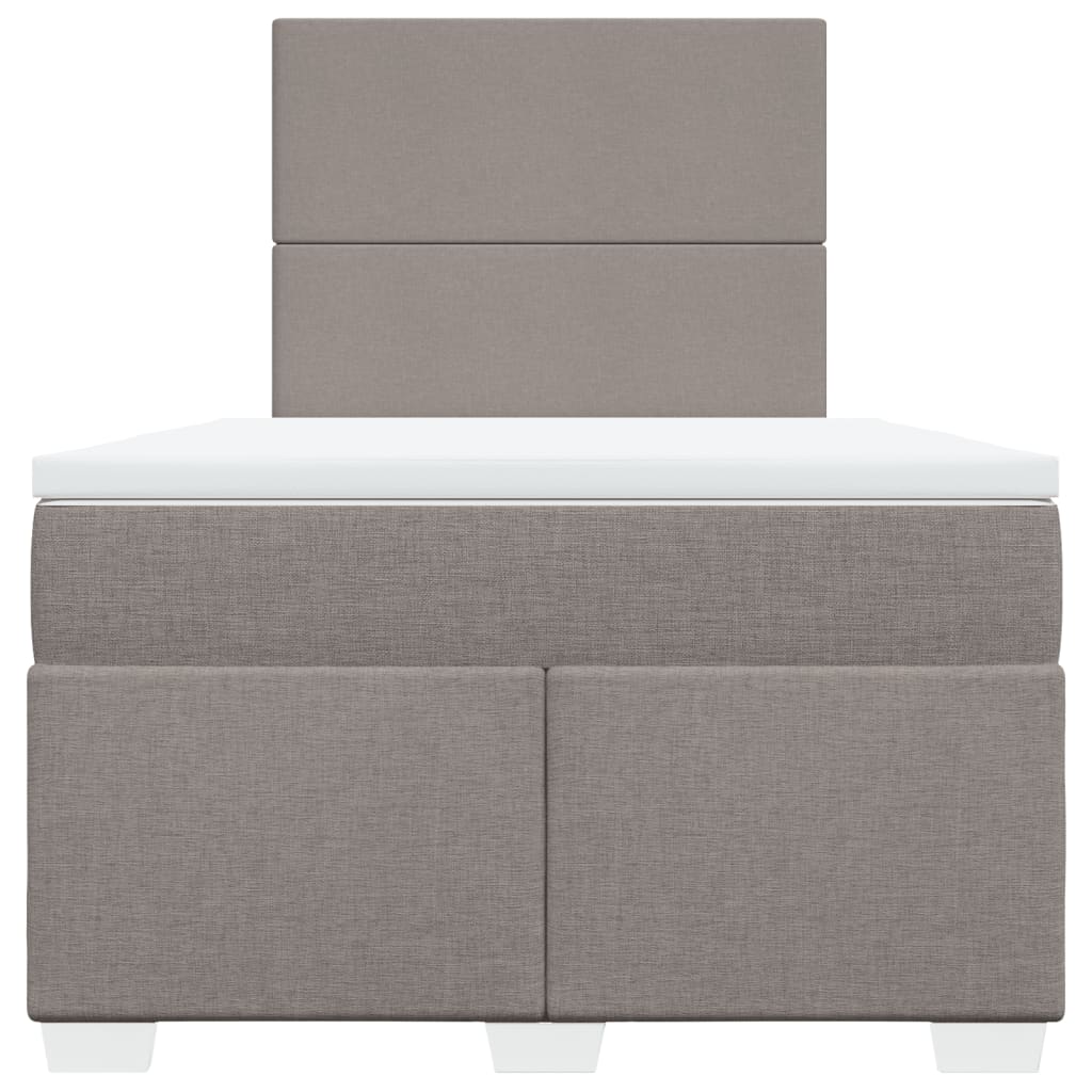 vidaXL Boxspring met matras stof taupe 120x190 cm, foto 4