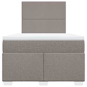 Box spring postel s matrací taupe 120x190 cm textil - obrázek 4