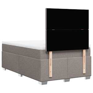 Box spring postel s matrací taupe 120x190 cm textil - obrázek 10