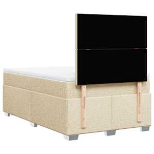 Box spring postel s matrací krémová 120x190 cm textil - obrázek 10