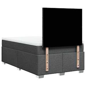 Box spring postel s matrací tmavě šedá 120x190 cm textil - obrázek 10