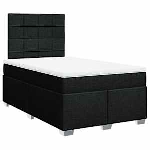 Box spring postel s matrací černá 120x190 cm textil - obrázek 2