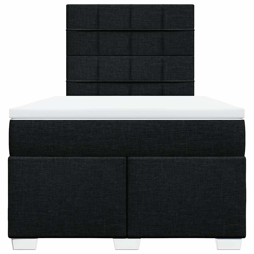 vidaXL Boxspring met matras stof zwart 120x190 cm, foto 4