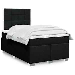 Box spring postel s matrací černá 120x190 cm textil - obrázek 1