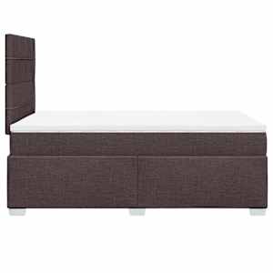 Box spring postel s matrací tmavě hnědá 120x190 cm textil - obrázek 9
