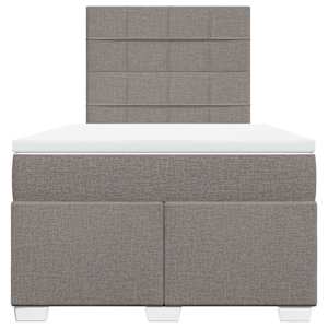 Box spring postel s matrací taupe 120x190 cm textil - obrázek 4