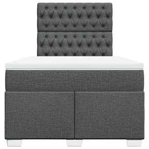 Box spring postel s matrací tmavě šedá 120x190 cm textil - obrázek 4