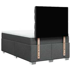 Box spring postel s matrací tmavě šedá 120x190 cm textil - obrázek 10