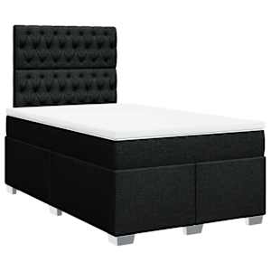 Box spring postel s matrací černá 120x190 cm textil - obrázek 2