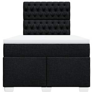 Box spring postel s matrací černá 120x190 cm textil - obrázek 4