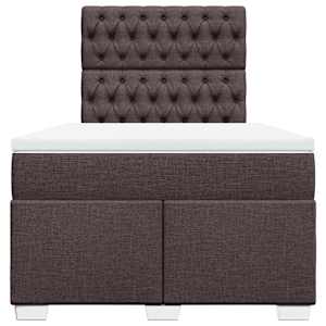 Box spring postel s matrací tmavě hnědá 120x190 cm textil - obrázek 4