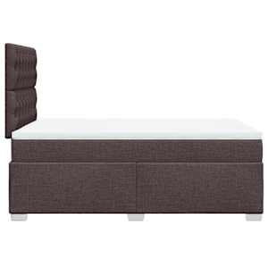 Box spring postel s matrací tmavě hnědá 120x190 cm textil - obrázek 9