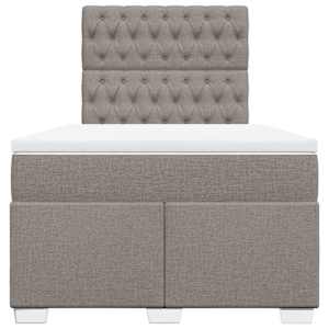 Box spring postel s matrací taupe 120x190 cm textil - obrázek 4