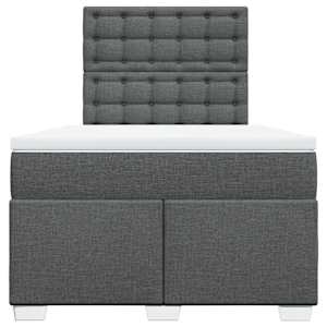 Box spring postel s matrací tmavě šedá 120x190 cm textil - obrázek 4