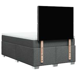 Box spring postel s matrací tmavě šedá 120x190 cm textil - obrázek 10