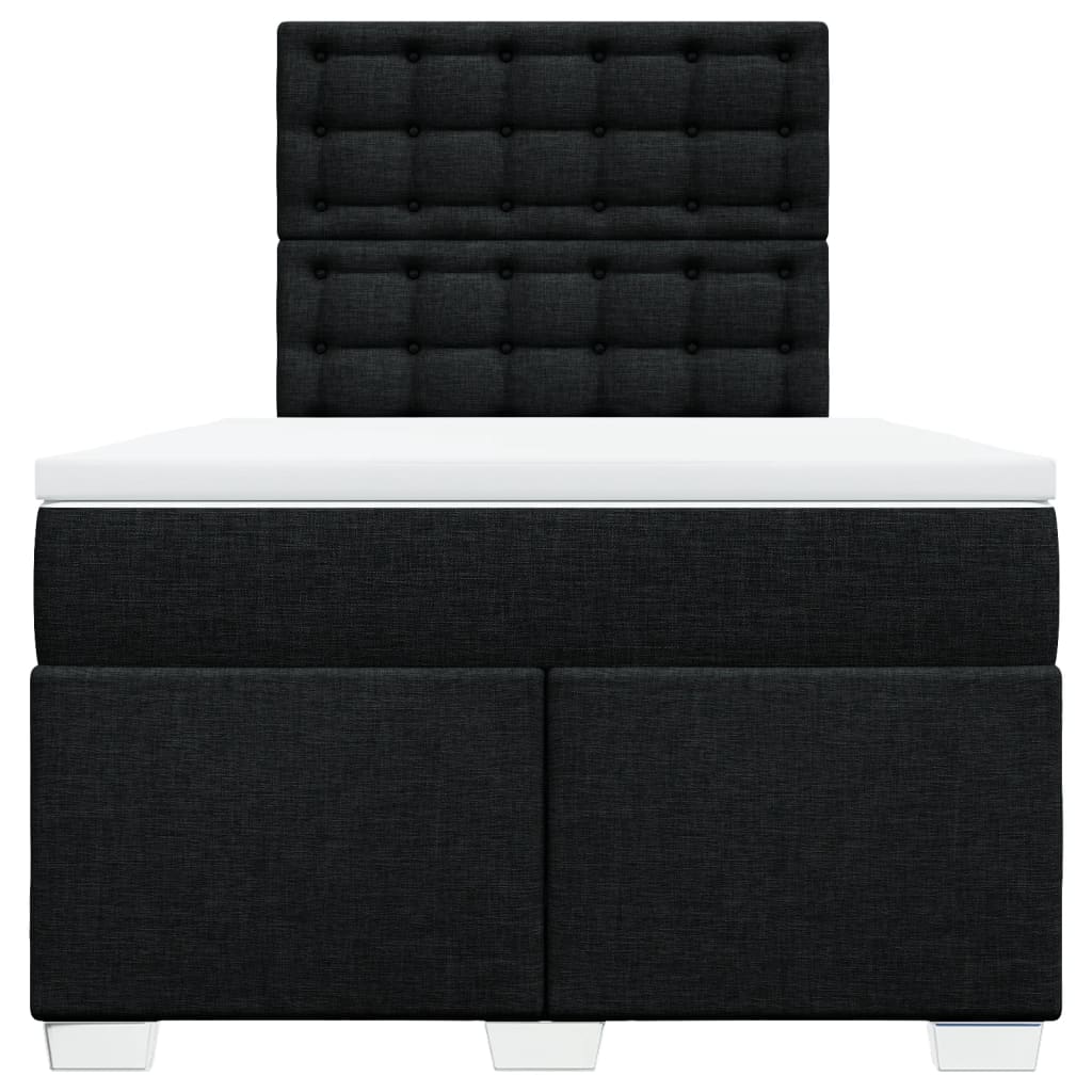 vidaXL Boxspring met matras stof zwart 120x190 cm, foto 4