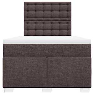 Box spring postel s matrací tmavě hnědá 120x190 cm textil - obrázek 4