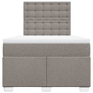 Box spring postel s matrací taupe 120x190 cm textil - obrázek 4
