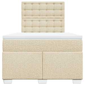 Box spring postel s matrací krémová 120x190 cm textil - obrázek 4