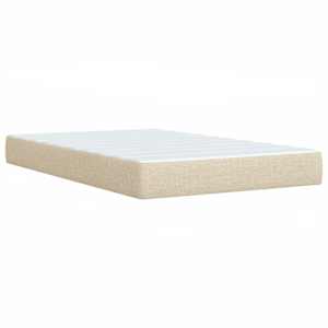 Box spring postel s matrací krémová 120x190 cm textil - obrázek 6