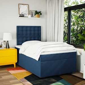 Box spring postel s matrací černá 120x190 cm textil - obrázek 3