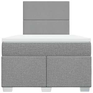 Box spring postel s matrací světle šedá 120 x 200 cm textil - obrázek 4