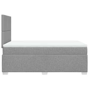 Box spring postel s matrací světle šedá 120 x 200 cm textil - obrázek 9
