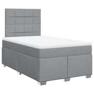Box spring postel s matrací světle šedá 120 x 200 cm textil - obrázek 2