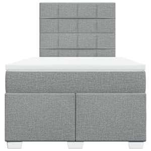 Box spring postel s matrací světle šedá 120 x 200 cm textil - obrázek 4