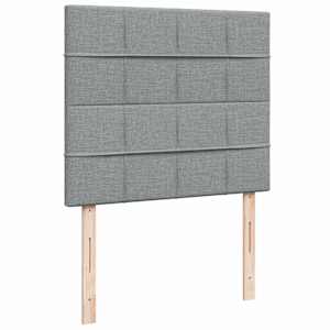 Box spring postel s matrací světle šedá 120 x 200 cm textil - obrázek 8
