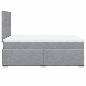 Box spring postel s matrací světle šedá 120 x 200 cm textil - obrázek 9