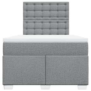 Box spring postel s matrací světle šedá 120 x 200 cm textil - obrázek 4