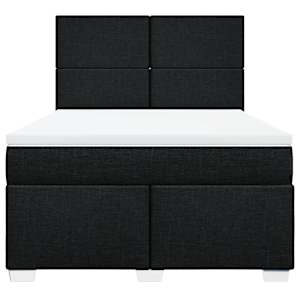 Box spring postel s matrací černá 140 x 190 cm textil - obrázek 4