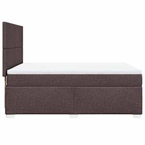 Box spring postel s matrací tmavě hnědá 140x190 cm textil - obrázek 9