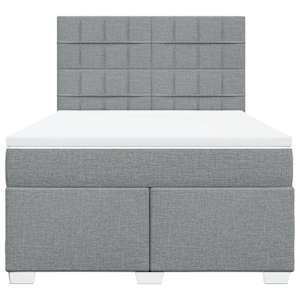 Box spring postel s matrací světle šedá 140 x 190 cm textil - obrázek 4