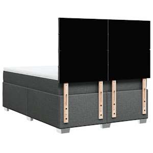 Box spring postel s matrací tmavě šedý 140 x 190 cm textil - obrázek 10
