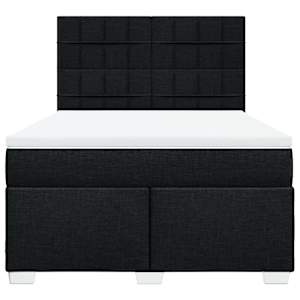 Box spring postel s matrací černá 140 x 190 cm textil - obrázek 4