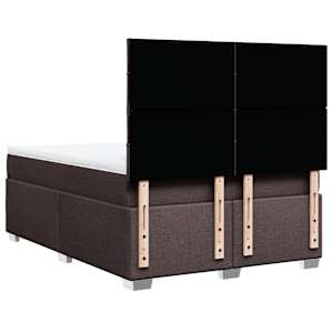 Box spring postel s matrací tmavě hnědá 140x190 cm textil - obrázek 10
