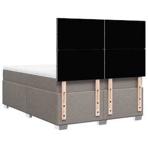 Box spring postel s matrací taupe 140x190 cm textil - obrázek 10