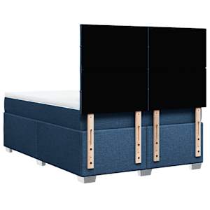 Box spring postel s matrací modrá 140x190 cm textil - obrázek 10